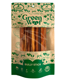 Green Woof Straight Bully Sticks (size: 9 Inch)