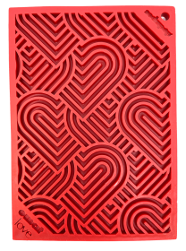 Heart Design "Love" eMat Enrichment Lick Mat (size: small)