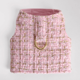 Chantel Tweed Dog Harness (Color: Pink, size: LG)