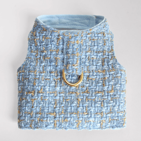 Chantel Tweed Dog Harness (Color: Blue, size: XS)