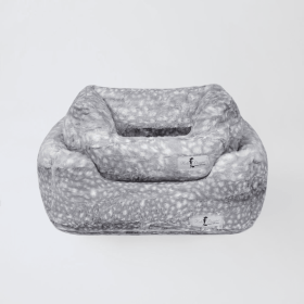 Cashmere Dog Bed (Color: Silver Fawn, size: small)