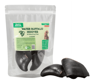 WATER BUFFALO (Option: Hooves-100% Natural, High Protein, Long-Lasting, Grain-Free, Gluten-Free, Dog Dental Treat & Chews, 4 Count-10 Oz)