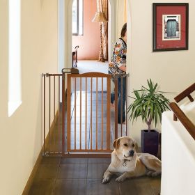 Tall One-Touch Gate II (Color: Brown)