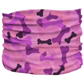 Bone Camo Pup Scruff (Color: Pink, size: XS)