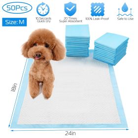 Training Pads for Dogs, (Option: 50Pcs/ Puppy Pee Pads Cat Wee Mats Potty-Train 24X18In M)