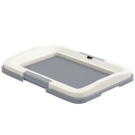 Pee Pad Holder, (Option: Dog Potty Tray For Indoor Outdoor, Easy To Clean Dog Training Toilet Pee Pad Tray, Grey, size: 18" X 13")