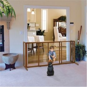 Deluxe Freestanding Pet Gate (size: large)