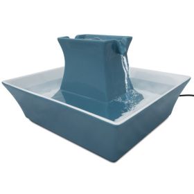 Drinkwell Fountain (Option: Blue Stoneware Pagoda)